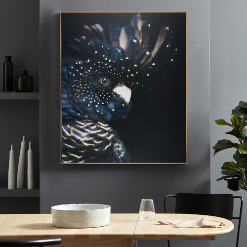 Temple & Webster Curious Cockatoo Framed Canvas Wall Art