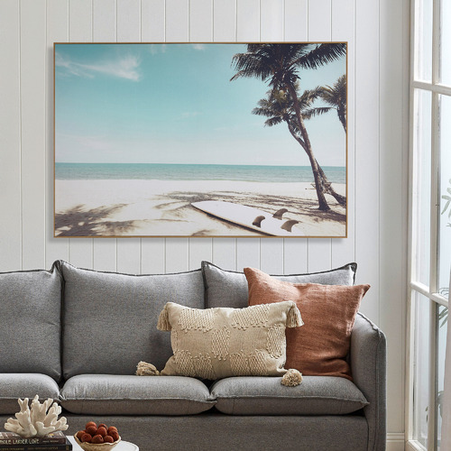 Temple & Webster Surfer's Rest Framed Canvas Wall Art
