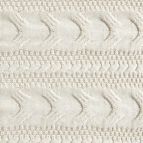 Temple & Webster Natural Cable Knitted Cotton Throw