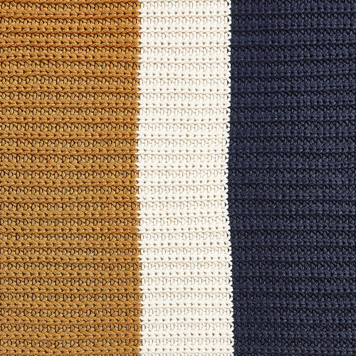 Temple & Webster Mustard Stripe Knitted Cotton Throw