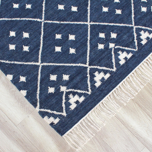 Temple & ster Blue Paige HandWoven WoolBlend Rug