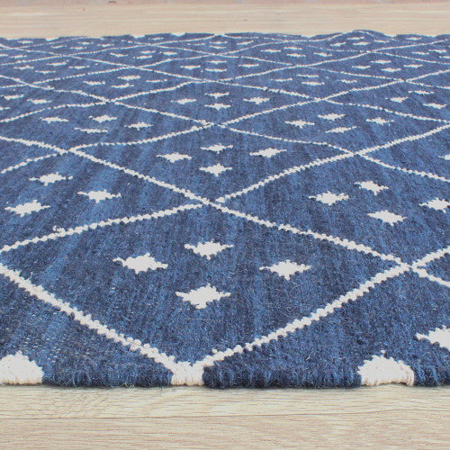 Temple & ster Blue Paige HandWoven WoolBlend Rug