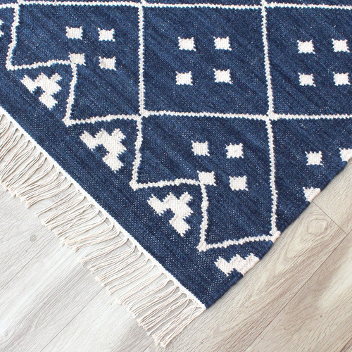 Temple & ster Blue Paige HandWoven WoolBlend Rug