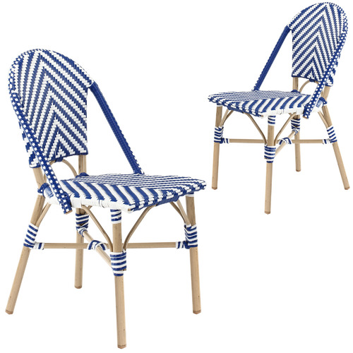 Paris PE Rattan Cafe Dining Chairs Temple & ster