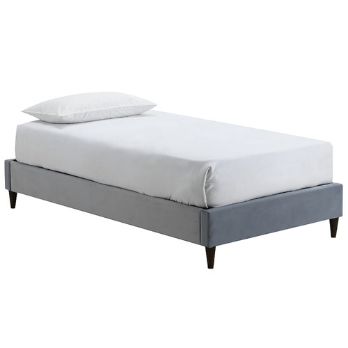 Temple & ster Grey Velvet Charlotte Bed Base & Reviews