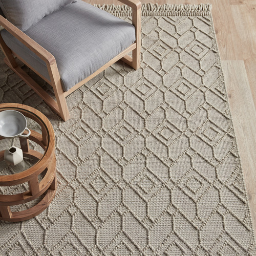 Temple & ster Beige Terra HandWoven Wool Blend Rug & Reviews