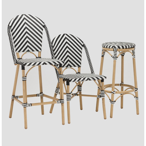 Temple & Webster Paris PE Rattan Cafe Barstool