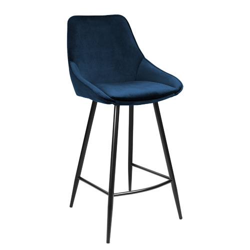 Temple & Webster 67cm Nappa Velvet High Back Barstools