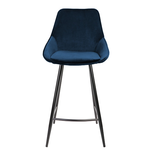 Temple & Webster 67cm Nappa Velvet High Back Barstools