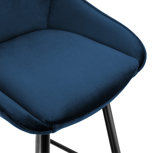Temple & Webster 67cm Nappa Velvet High Back Barstools