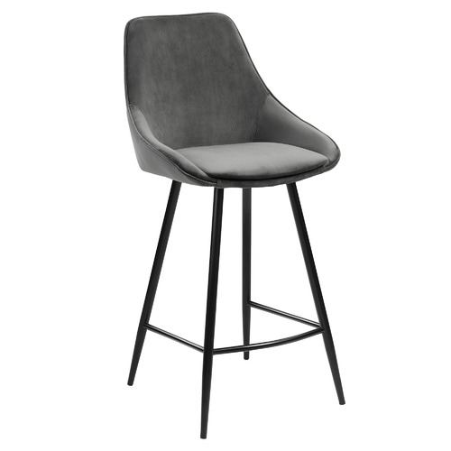 Temple & Webster 67cm Nappa Velvet High Back Barstools