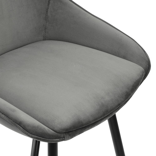 Temple & Webster 67cm Nappa Velvet High Back Barstools