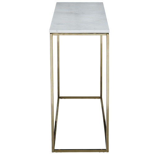 Temple & Webster White Siena Marble Console Table & Reviews