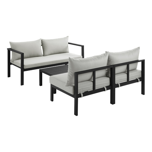 Temple & Webster Felix 4 Seater Aluminium Outdoor Sofa Set