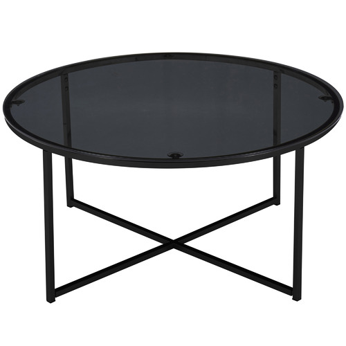 Temple & ster Smoked Siena Round Glass Coffee Table & Reviews