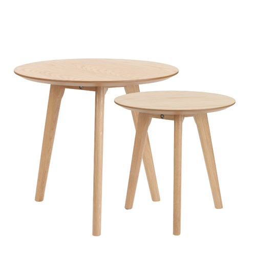 2 Piece Lund Wooden Nesting Tables
