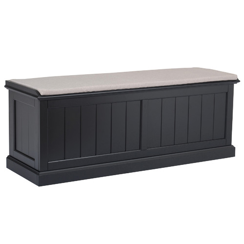 Temple & Webster Hamptons Cushioned Storage Bench