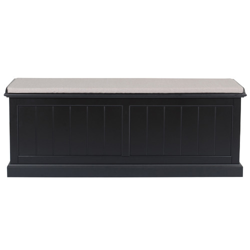 Temple & Webster Hamptons Cushioned Storage Bench