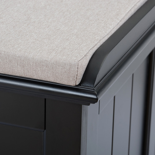 Temple & Webster Hamptons Cushioned Storage Bench