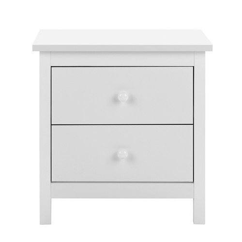 Temple & ster White Noosa 2 Drawer Bedside Table