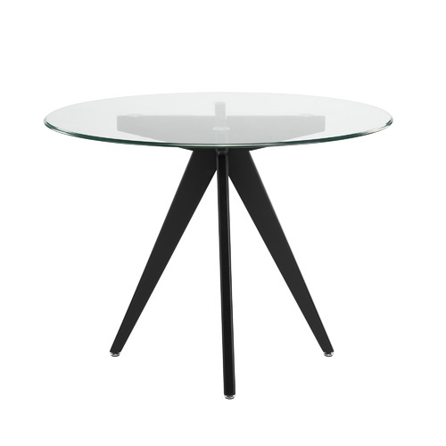 Temple & Webster 100cm Round Clear Top Dining Table