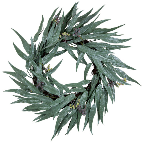 55cm Glitter Eucalyptus Gumnut Wreath | Temple & Webster