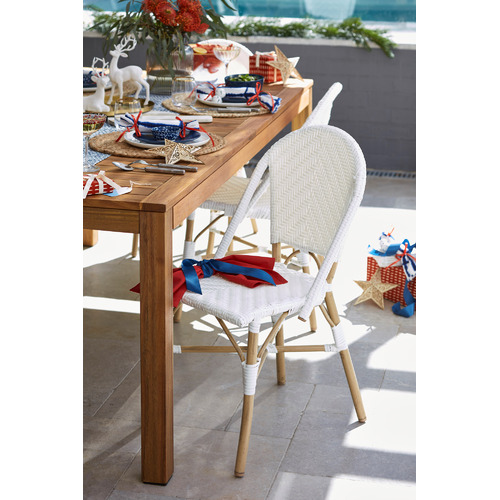 Temple & ster White Paris PE Rattan Outdoor Cafe Dining Chairs & Reviews