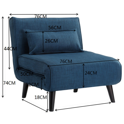 Temple Webster Aero Single Sofa Bed, Single Sofa Chair Bed Australia