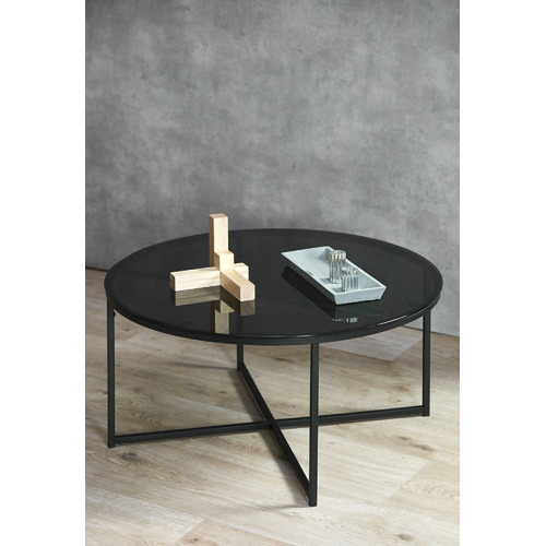 Temple & ster Smoked Siena Round Glass Coffee Table & Reviews