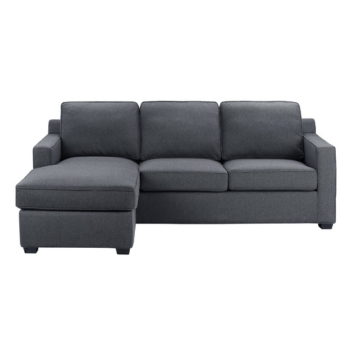 Temple Webster Charcoal Loki 3 Seater Sofa With Reversible