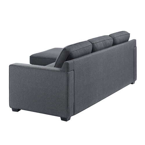 Temple & ster Charcoal Loki 3 Seater Sofa with Reversible Chaise