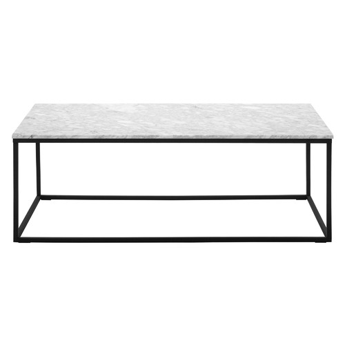 Serena Marble Coffee Table with Black Frame