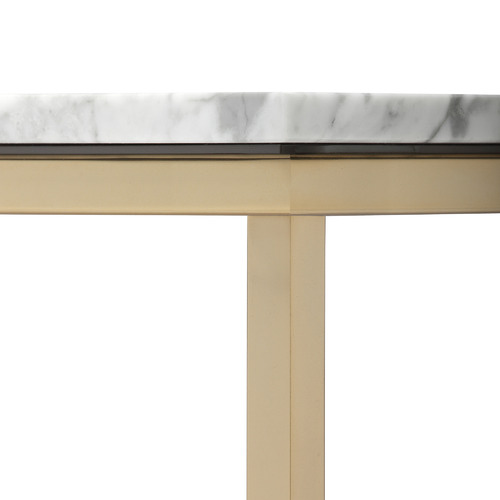 Temple & ster 110cm White Serena Italian Carrara Marble Coffee Table