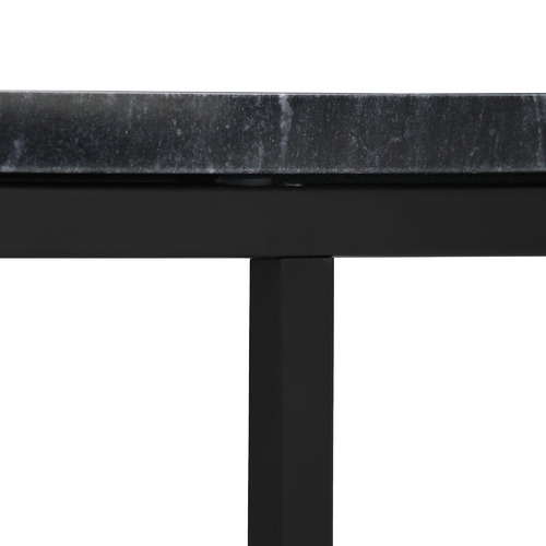 Temple & ster 80cm Black Serena Round Marble Coffee Table