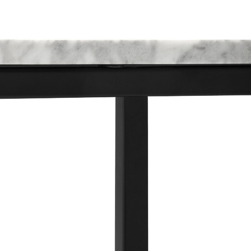 Serena Marble Round Coffee Table with Black Frame