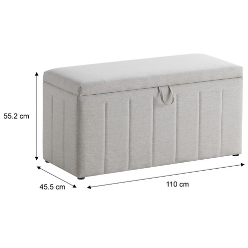 Temple & Webster Charlotte Upholstered Storage Ottoman