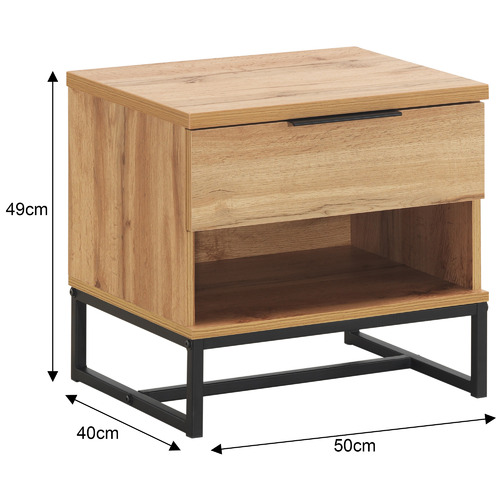 Temple & ster Oak Finish Jackson Bedside Table & Reviews