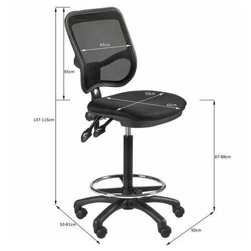 Temple & ster Mesh Back Drafting Chair