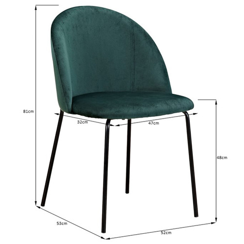 Temple & Webster Aria Velvet Dining Chairs
