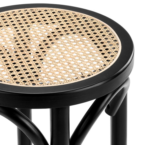 65cm Luca Beech Wood & Rattan Bar Stool