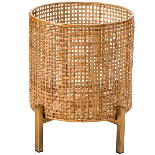 rattan planter on stand