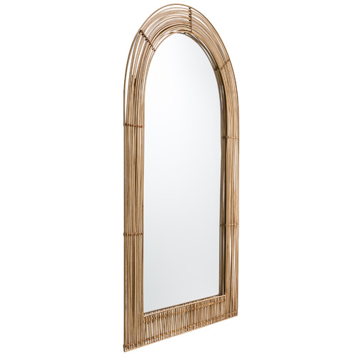 Temple & ster Tulum Arched Rattan & Metal Mirror