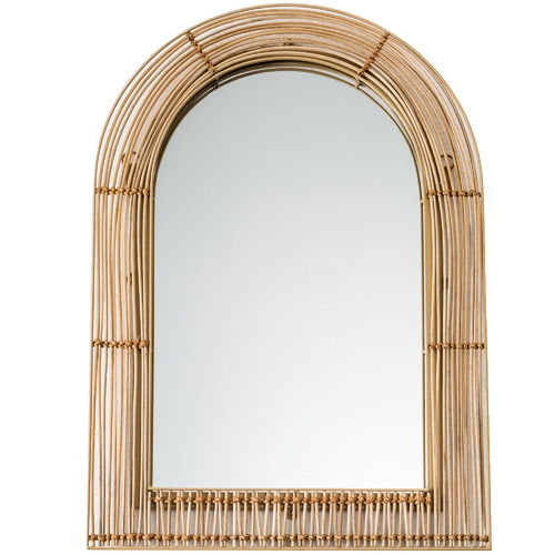 Temple & ster Tulum Arched Rattan & Metal Mirror The Build by