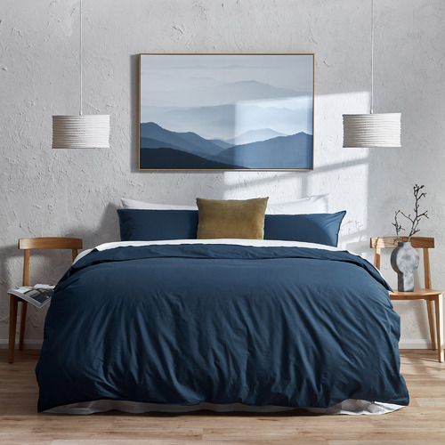 Bluescape Mountains Framed Canvas Wall Art