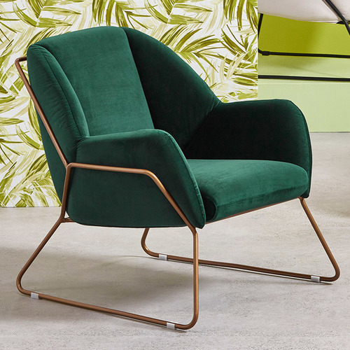 emerald green and gold chair