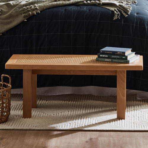 Temple & ster Odette Solid Timber & Rattan Bench Coffee Table & Reviews