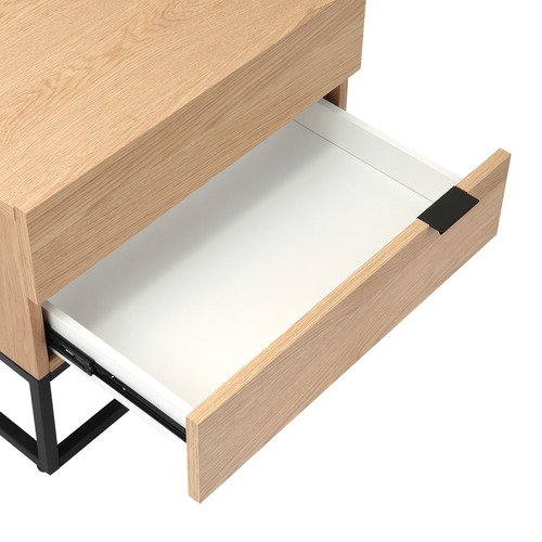 Temple & Webster Emil Oak Bedside Table & Reviews