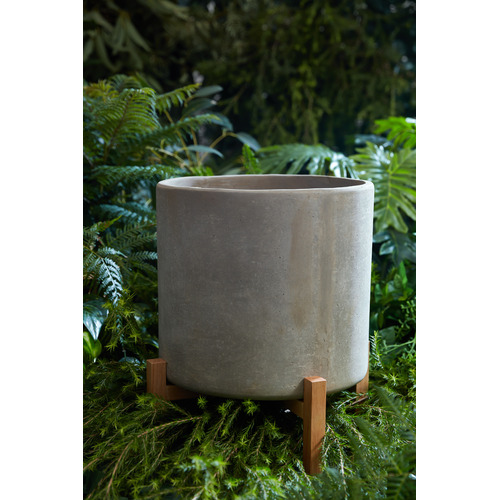 Temple & Webster Dark Grey Cement Planter on Stand & Reviews