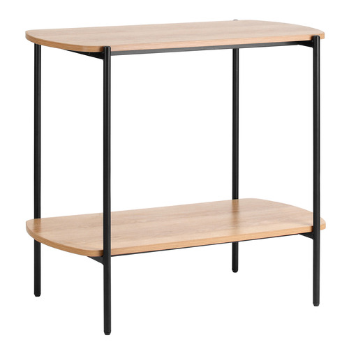 Natural & Black Frances Console Table