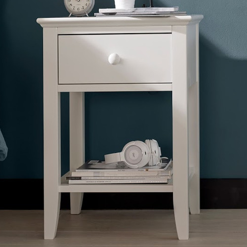 Temple Webster Ashley 1 Drawer, White Lamp Table With Drawer